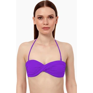 63508 Mor Burgu Straplez Bikini Üstü