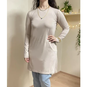 Kadın Uzun Kol Bisiklet Yaka Penye Tunik Içlik