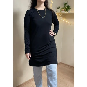 Kadın Uzun Kol Bisiklet Yaka Penye Tunik Içlik