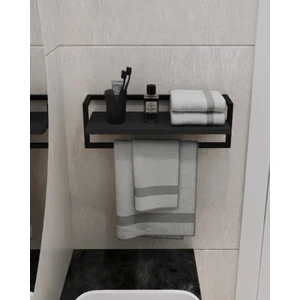 Havluluk - Duvara Monte Raf Aksesuarlık - Şal Askılığı - Banyo ve Mutfak Düzenleyici Çok Amaçlı Raf