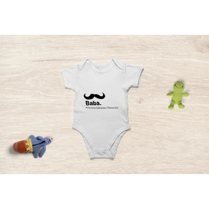 Tuğba Baby Organik Pamuk Baba Pelerinsiz Kahraman Yazılı Bebek Body Baba Bebek Badi Çıtçıtlı Zıbın