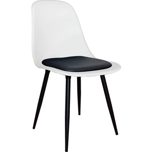 Abant Sandalye Siyah Metal Ayaklı (Minderli)