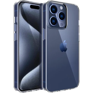 iphone 15 Pro Max Kılıf Kamera Korumasız Şeffaf Silikon Tpu 0.02MM Şeffaf Kapak Kılıf
