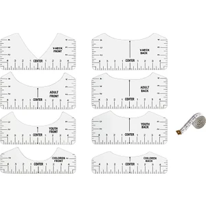Pcs Tişört Hizalama Aracı, Giysi Tasarımı Için Tişört Kılavuz Cetveli, Pvc Arka ve Ön Hizalanmış Tişört Cetvelleri (Yurt Dışından)