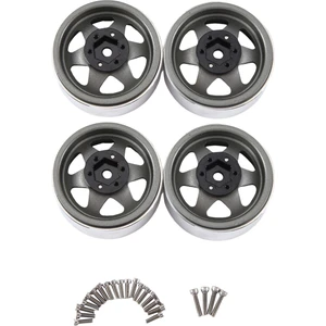 4 Adet 1.9 Inç Metal Beadlock Tekerlek Göbeği Jant 1/10 Rc Paletli Eksenel SCX10 Iı Iıı Trx4 D90, Gri (Yurt Dışından)
