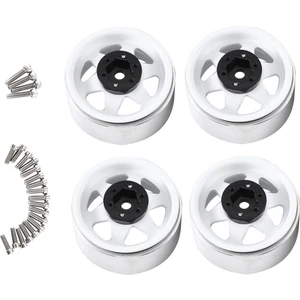 4 Adet 1.9 Inç Metal Beadlock Tekerlek Göbeği Jant 1/10 Rc Paletli Eksenel SCX10 Iı Iıı Trx4 D90, Beyaz (Yurt Dışından)