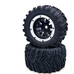 Mx-07 2 Adet 188MM Lastik Jant Lastiği 8752 8753 Mx-07 MX07 Mx 07 1/7 Rc Araba Yedek Parça Aksesuarları, Gümüş (Yurt Dışından)