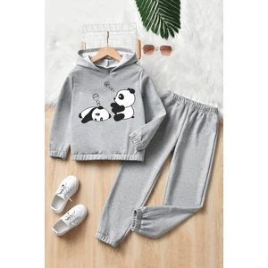 Only Trendwear  Çocuk Sleep Panda Baskılı Eşofman Takımı