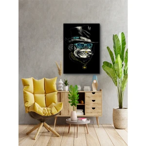 Harz Dekor Cool Rapçi Maymun Kanvas Tablo Dekoratif Modern Soyut Minimalist Illüstrasyon