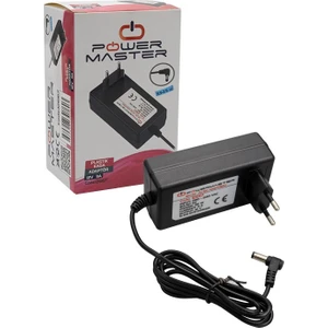 Powermaster PM-12667 12 Volt 3 Amper Adaptör 5.5 2.5 Plastik Kasa Priz Tipi Adaptör