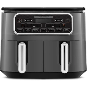 Air Pro Cook Duo Köz Xxxl 4+4 Litre Airfryer Space Gray 8 Kişilik