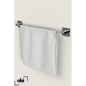 Alsi Home Yapışkanlı Gümüş Uzun Havluluk Pratik ve Şık Banyo Mutfak Havluluk