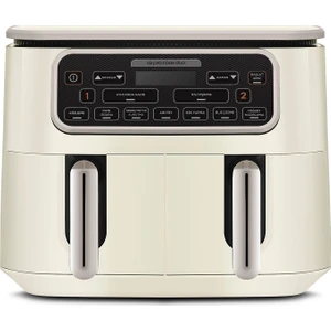 Aır Pro Cook Duo Köz Xxxl 4+4 Litre Airfryer Iconic Beige 8 Kişilik