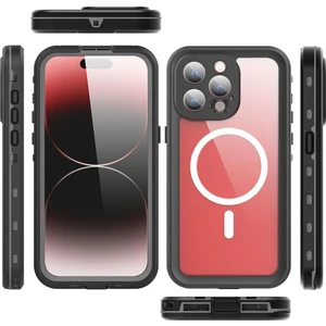 iPhone 15 Pro Max Uyumlu Su Geçirmez Kılıf Magsafe IP68 Waterproof Anti Shock Anti Dust Kapak