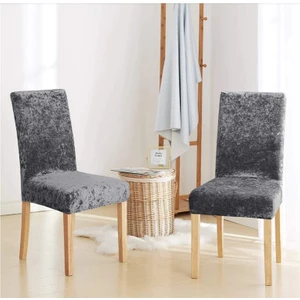 Bright Home Kadife Sandalye Kılıfı ,sandalye Örtüsü Lastikli , 1 Adet