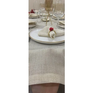 Zeren Home Polyester Keten Simli Runner Gold 40X150CM