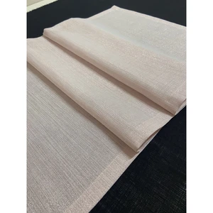 Zeren Home Polyester Keten Simli Runner Pembe 40X150CM