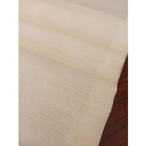 Zeren Home Polyester Keten Simli Runner Krem 40X150CM