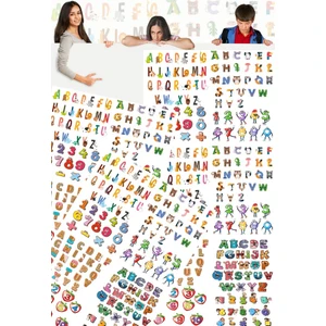 Etiketçi Paşa 330 Adet Eğitici ve Öğretici Alfabe Sticker - Çocuklar Için Eğlenceli Etiket