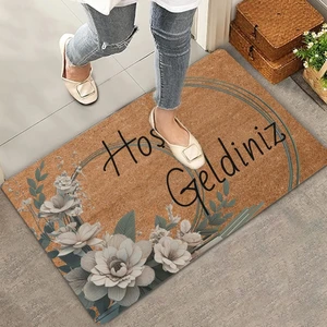 Valerine Life Beyaz Su Zambağı Hoş Geldiniz Kapı Önü Paspası 45X70CM