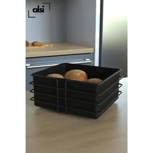 Alsi Home Lüks Paslanmaz Kare Ekmeklik Sepeti