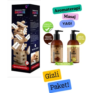 fantazi Oyunu 48 Erotikgörev + Yenilir cikolata ve vanilya masaj Yagı 120ML