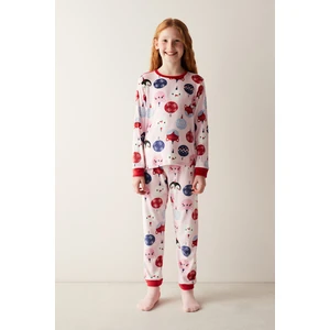 Kız Çocuk Ornament Pembe Pijama Takımı