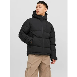 Jack & Jones Kapüşonlu Dark Black Erkek Mont 12214648