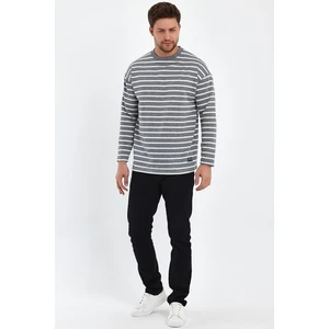 Alexander Gardi Çizgili Comfort Fit Basic Sweatshirt (B23-00158)
