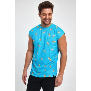 Alexander Gardi Yırtmaçlı Desenli Kolsuz T-Shirt (B23-00135)