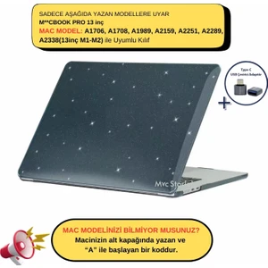 Macbook Pro Kılıf 13 inç M1-M2 A1706-08 A1989 A2159 A2251 A2289 A2338 ile Uyumlu C.Star
