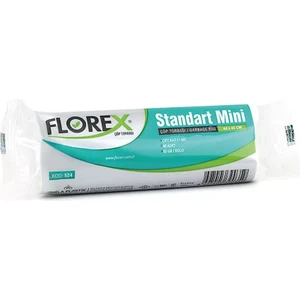 Florex - Mini Çöp Torbası Mini 44X45 Beyaz Rulo 40 Yaprak ÇT524  - 5 Rulo