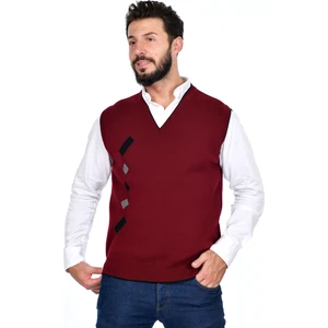 Erkek Çelik Örgü Intersiye Kışlık Kalın Triko V Yaka Triko Örgü Tüylenmez Baba Süveter