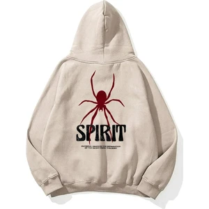 Only Trendwear  Unisex Spirit Örümcek Sırt Baskılı Oversize Sweatshirt
