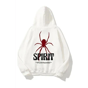 Only Trendwear  Unisex Spirit Örümcek Sırt Baskılı Oversize Sweatshirt