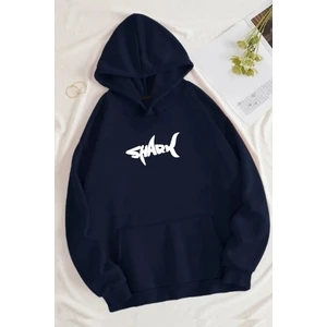 Only Trendwear  Unisex Shark Baskılı Oversize Sweatshirt
