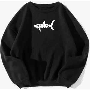 Only Trendwear  Unisex Shark Baskılı Oversize Sweatshirt
