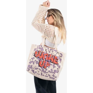 The Lycos "wake Up" Canvas Tote Omuz ve Plaj Çantası