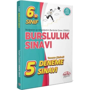 Editör Yayınları 6. Sınıf Bursluluk Sınavı Tamamı Çözümlü 5 Deneme Sınavı
