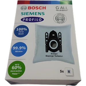 Bosch-Siemens-Pofilo Toz Torbası-5 Ad Toz Torba-1 Ad Micro Filtre-4 Litre (%100 Ithal A+ Kalite ) Bez Kumaş