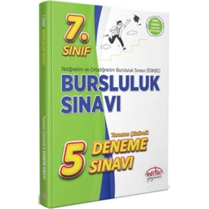 Editör Yayınları 7. Sınıf Bursluluk Sınavı Tamamı Çözümlü 5 Deneme Sınavı