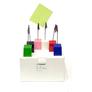 Timsah Ağızlı Not Kağıt Tutucu Karışık Renk 24'lü ( 1 Paket)