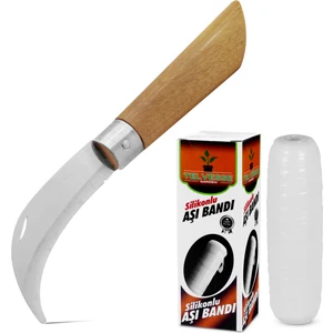 Ergenay Aşı Bıçağı 22 cm + Aşı Bandı 40 Metre (2'li Paket)