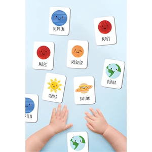 Ceo Design Zeka Kartları Eşleştirme Oyunu 0-24 Aylık Bebekler Için Gezegenler Ahşap Eğitici Puzzle Oyun