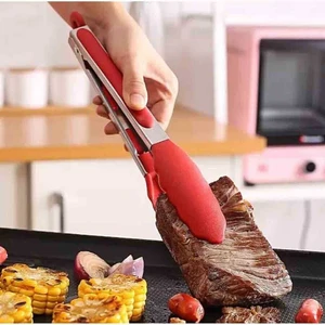 Barbekü Maşası Silikon 25 cm Kırmızı (Bmk-25)