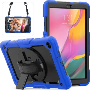 Samsung Galaxy Tab A 10.1 SM-T510 Kılıf Yatay ve Dikey Standlı Askılı Zırh Özellikli Pars Defender Kılıf (Model SM-T510,T515,T517)