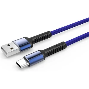 Keten Örgülü Type-C USB Şarj Kablosu (Hızlı Şarj Destekli)-1 mt