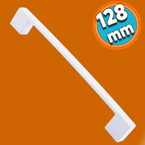 Mobilya Banyo Mutfak Dolabı Çekmece Dolap Kapak Kulpu Kulbu 128 mm Metal Kulp Beyaz