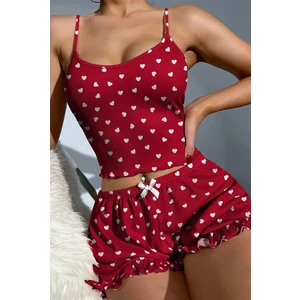 Rasa Home Wear Bonjour Ip Askılı Şortlu Pijama Takımı Kaşkorse Dzrn