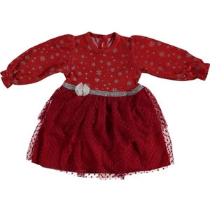 Cillop Butik Kız Bebek Kar Taneli Tüllü Elbise